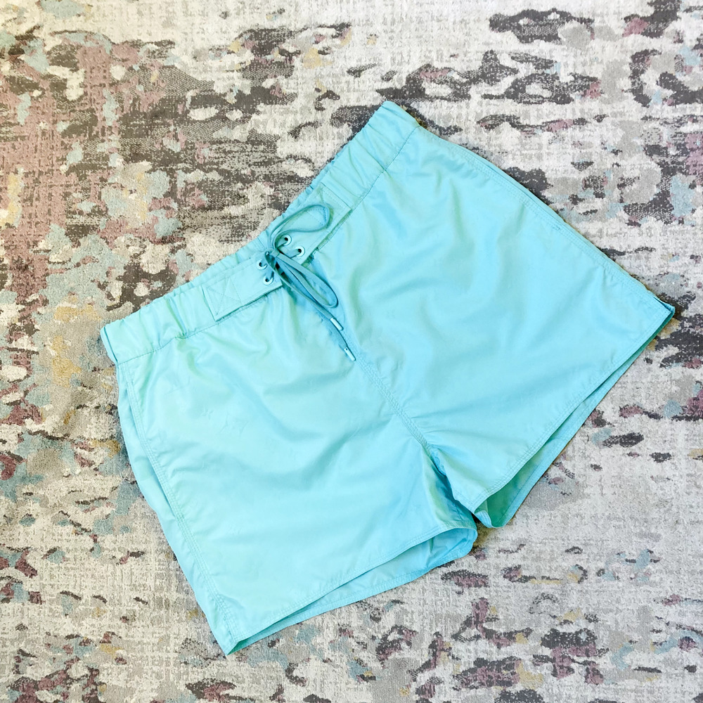 NWT $745 Louis Vuitton Men's XL Monogram Board Shorts Swim Trunks Aqua